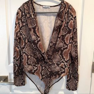 Zara Snake Skin Bodysuit
